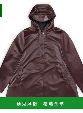 1h可退 香港直邮RAINS 女士户外冲锋衣 1024546DEPTH CO 深棕色