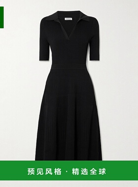 1h可退 香港直邮Simkhai 女士 Pati 罗纹针织中长连衣裙 SI1944KB