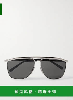 香港直邮Saint Laurent 圣罗兰 女士 方形框镀银太阳眼镜 SL820Sh