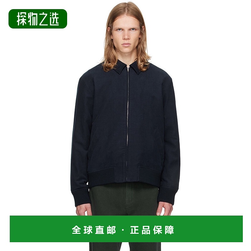1h可退 香港直邮A.P.C. 男士 海军蓝 Gilles 飞行员夹克 COHAKH02