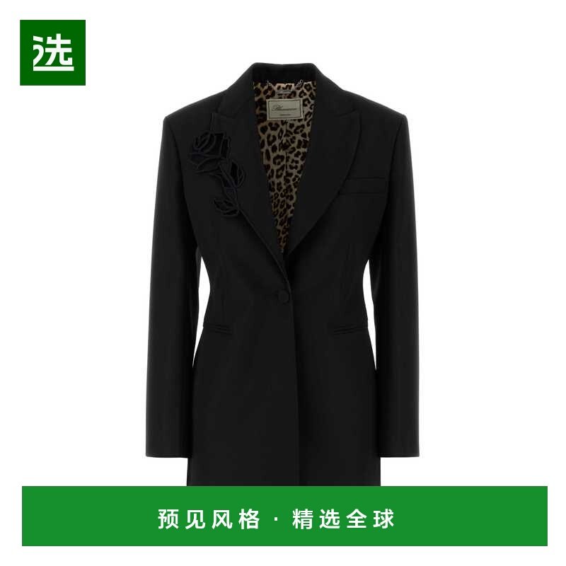 香港直邮BLUMARINE 女士西服 2B107BN0990 AW2025 黑色 Black woo,女装/女士精品,西装,淘宝优惠券,粉丝福利购,淘宝优惠卷