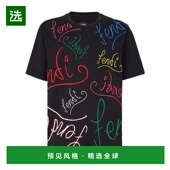 T恤男装 香港直邮Fendi 黑色印花图案短袖 FY0936AH0V