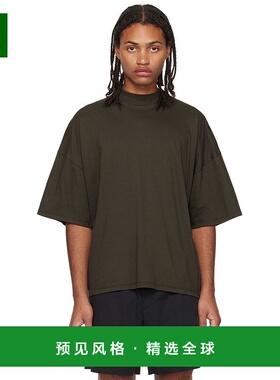 1h可退 香港直邮The Row 男士 绿色 Dustin T 恤 289K291半袖高领