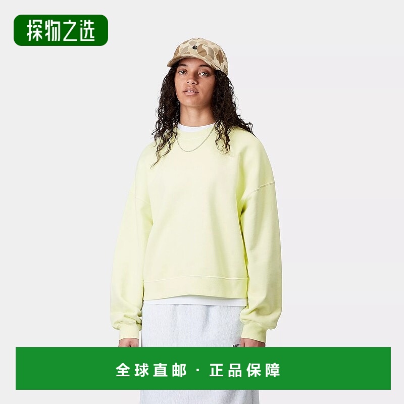 欧洲直邮Carhartt Wip 女士淡绿色棉卫衣女款针织