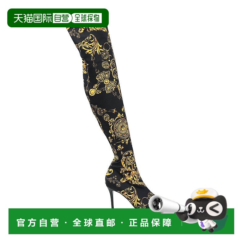 1h可退 香港直邮Versace Jeans 范思哲 女士 靴子 black黑色 舒适