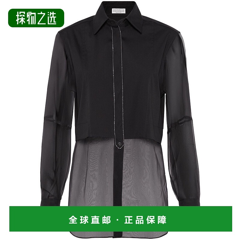 香港直邮Brunello Cucinelli 布内罗·古奇拉利 女士 镶边衬衫 M0