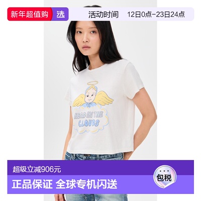 1h可退 香港直邮redone 女士 50s Clouds 宽松款T恤  舒适时尚