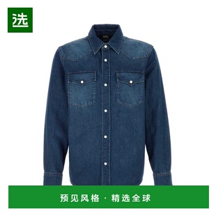 香港直邮A.P.C. 男士衬衫 COHMEH12632IAL CO 蓝色 Western denim