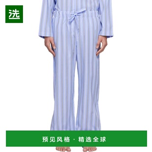 1h可退 香港直邮Tekla 男士 蓝色 & 白色睡裤 PPLPANTS418