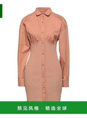 1h可退 香港直邮ANDREĀDAMO 女士 衬衫式连衣裙 brown棕色 舒适时
