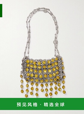 1h可退 香港直邮Rabanne 女士 1969 Nano 水晶装饰链甲肩包 25HSS