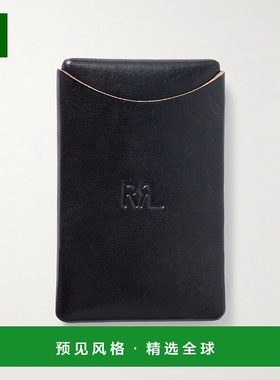 1h可退 香港直邮RRL 拉夫·劳伦RRL 男士 Logo压纹皮革卡套 41797