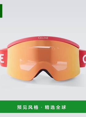 1h可退 香港直邮Celine 思琳 男士 徽标滑雪护目镜 red红色 舒适