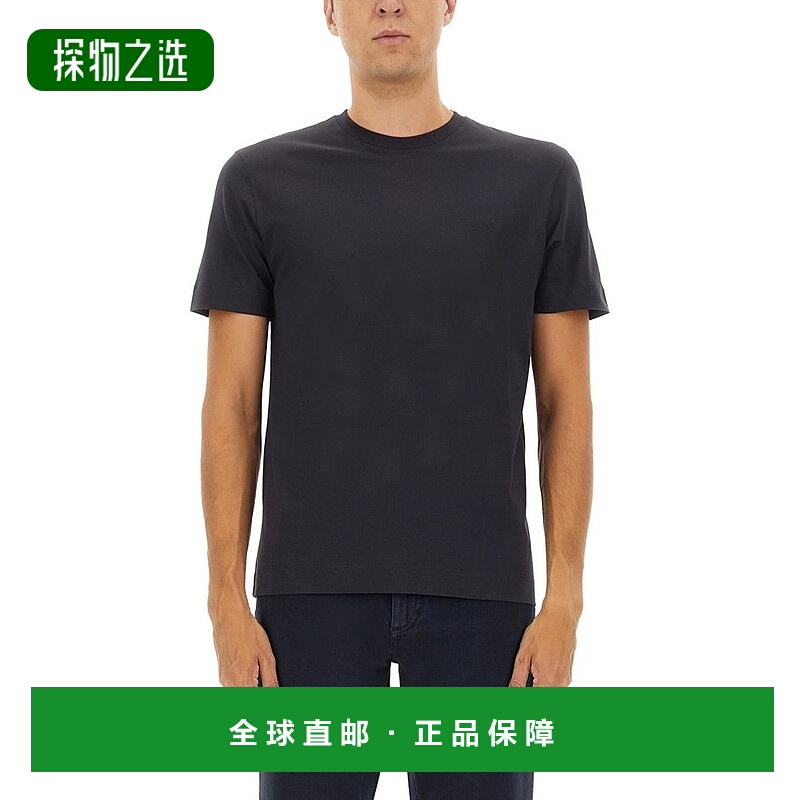 香港直邮zegna 杰尼亚 男士 短袖圓領襯衫 UG381A2G740