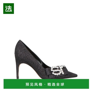 1h可退 香港直邮Sergio Rossi 塞乔·罗西 女士 浅口鞋 black黑色