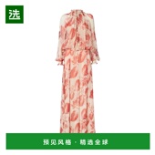 香港直邮Fendi 印花真丝雪纺连衣裙 FDD388AUOD长裙