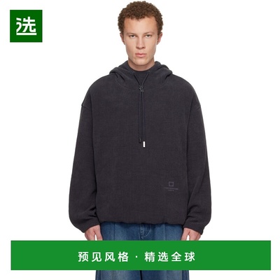 1h可退 香港直邮Wooyoungmi 吴阳米 男士 灰色连帽衫 W253TS34