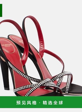 香港直邮Valentino 华伦天奴 女士 Dans Le Foyer 105 绸缎凉鞋