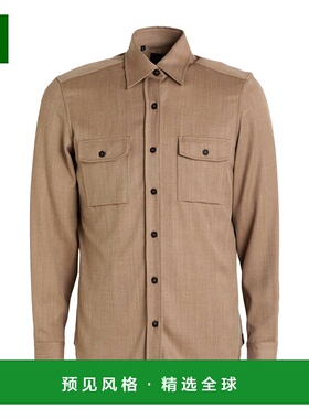 1h可退 香港直邮Brioni 布里奥尼 男士 纯色衬衫 brown棕色 舒适