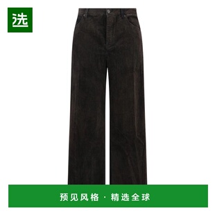 香港直邮FRAME 女士休闲裤 2002200UMBR AW2025 黑色 灯芯绒阔腿