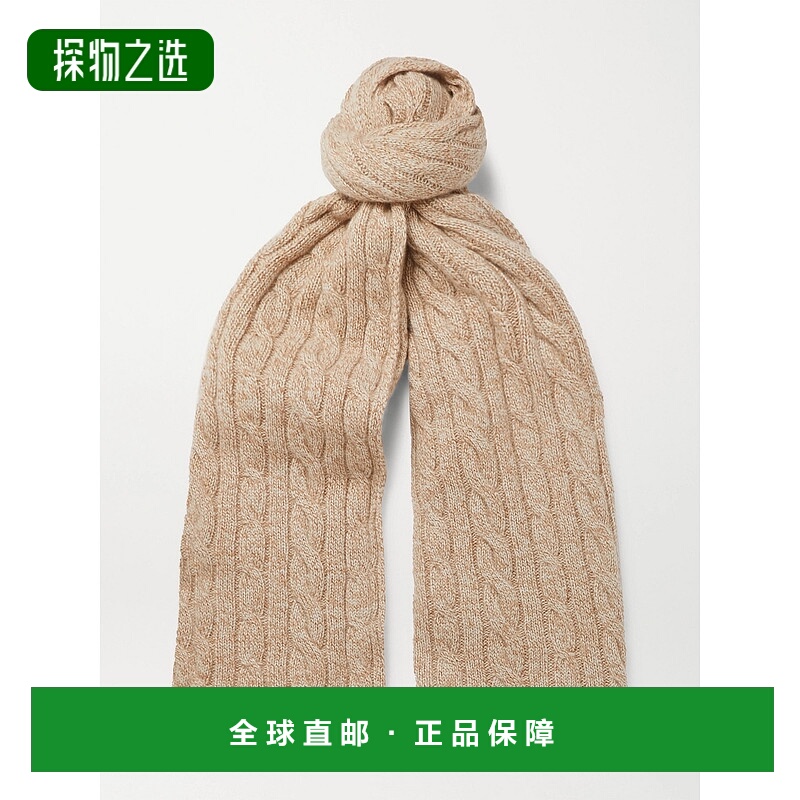 香港直邮Loro Piana 诺悠翩雅 男士 粗线针织婴儿羊绒围巾 FAL461