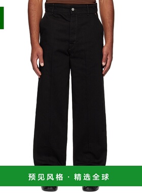 1h可退 香港直邮Lemaire 男士 黑色 Maxi Barrel Workwear 牛仔裤