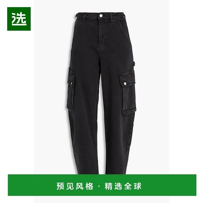 1h可退 香港直邮Maje 女士 高腰工装牛仔裤 MFPJE00614NOIR工装裤