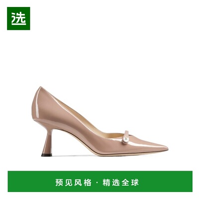 香港直邮Jimmy Choo 亮面皮制高跟鞋 ROSALIA65PTZBALLETPINK尖头