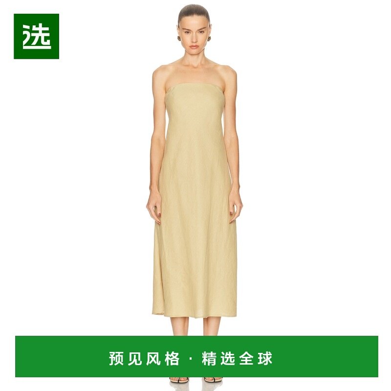 1h可退 香港直邮enza costa 女士 Bias 亚麻连衣裙 3L5540,女装/女士精品,连衣裙,淘宝优惠券,粉丝福利购,淘宝优惠卷