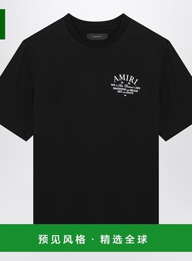 香港直邮AMIRI 男士 黑色棉质带LogoT恤 AMJYTE1071男装