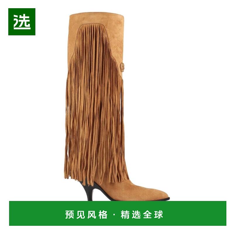 1h可退 【美国直邮】BALLY 时装靴 女靴 小牛皮流苏尖头靴 舒适优