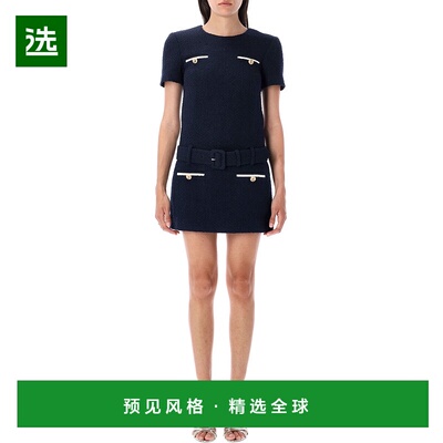 1h可退 香港直邮Self-Portrait 女士 毛圈迷你连衣裙 PF25034SBLB