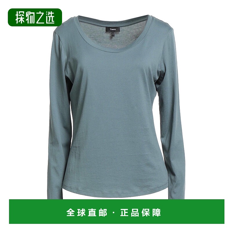 香港直邮THEORY 希尔瑞 女士 基础款T恤 green绿色 舒适时尚