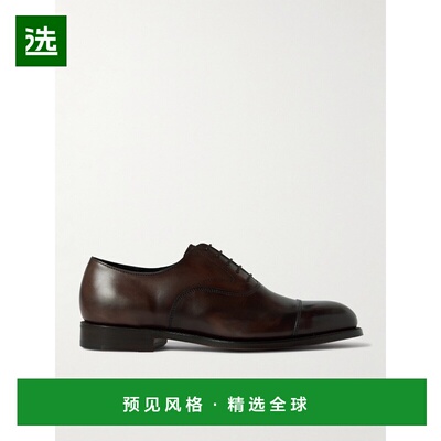 1h可退 香港直邮Grenson 男士 Cambridge 手绘皮质牛津鞋 114771D