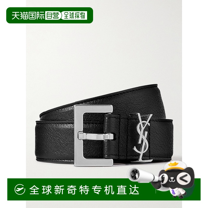 1h可退 香港直邮Saint Laurent 圣罗兰 男士 3cm 全粒面皮带腰带