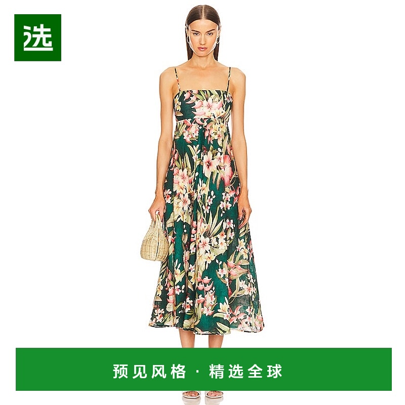1h可退 香港直邮ZIMMERMANN 女士 Lexi 中长连衣裙 1982DRS245