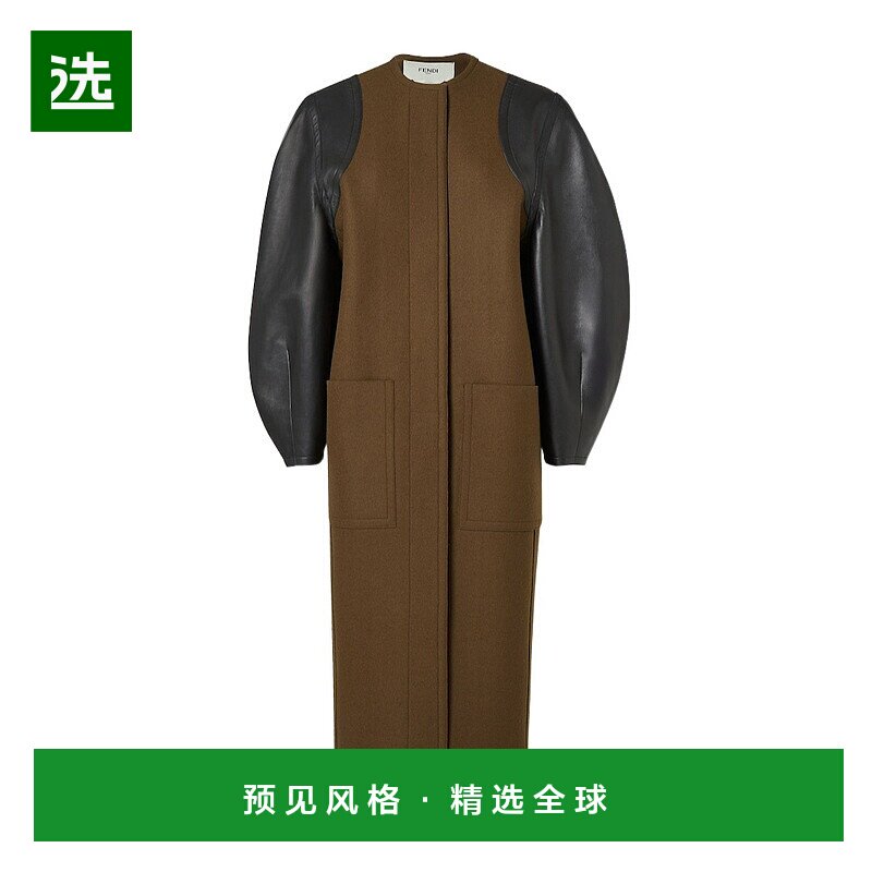 香港直邮Fendi 长袖拼接大衣 FF6150AJ0K