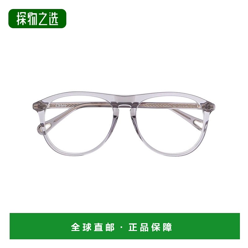 香港直邮Chloe rounded transparent glasses CH0010O
