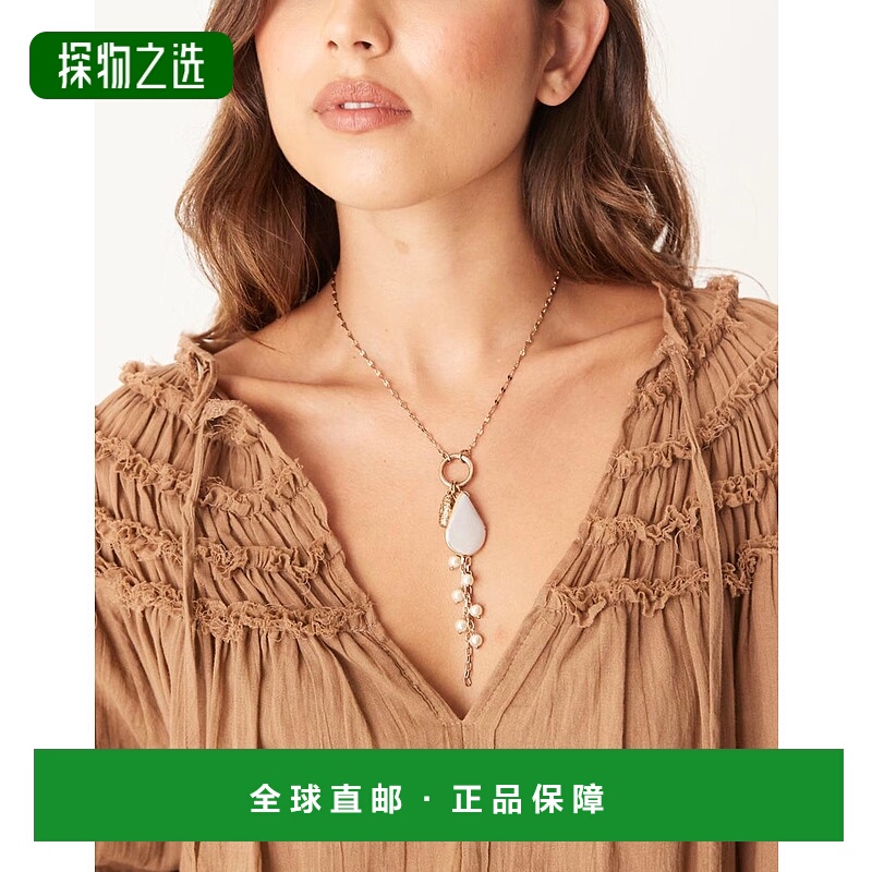 香港直邮ASOS 女士 drops 设计多吊饰色调项链(金色)