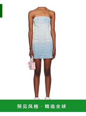 香港直邮Amiri MA Bustier 牛仔连衣裙 AWDNRS1004抹胸包臀裙