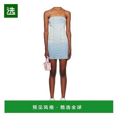香港直邮Amiri MA Bustier 牛仔连衣裙 AWDNRS1004抹胸包臀裙