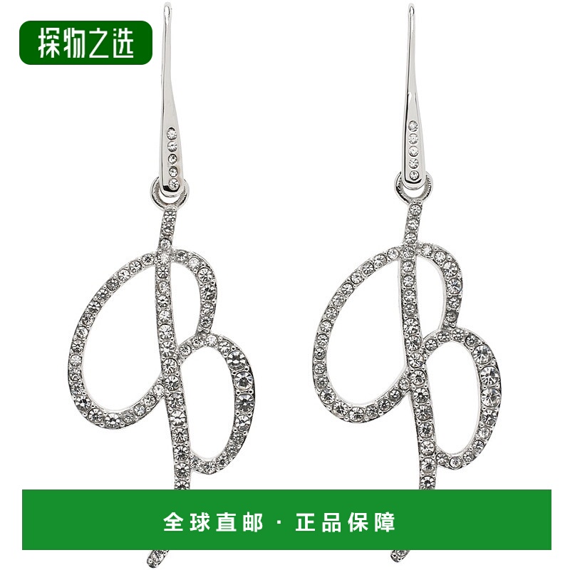 香港直邮Blumarine 蓝色情人 女士 银色 Pendant Logo 耳坠 P422W