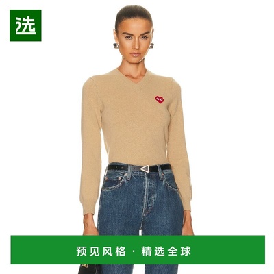 1h可退 香港直邮comme des garcons play 女士 Invader V领套头衫