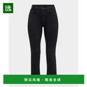 美国直邮 Ankle MOTHER 1h可退 Lil Hustler Fray 黑色高腰弹