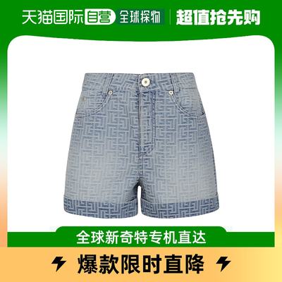 香港直邮Balmain 徽标牛仔短裤 AF0MA100DD27