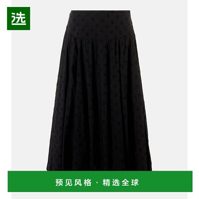 1h可退 香港直邮ULLA JOHNSON 女士 Luisa 棉质织花中长半身裙