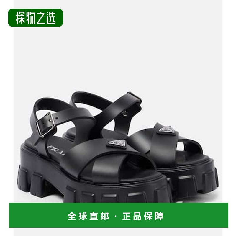 1h可退 香港直邮Prada 普拉达 女士 Monolith 防水台凉鞋