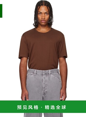 1h可退 香港直邮Lemaire 男士 棕色 Rib T 恤 TO1109LJ1016针织