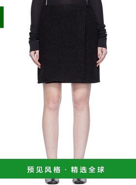 1h可退 香港直邮Lemaire 女士 黑色 Wrapover 短裙 SK1061LF504