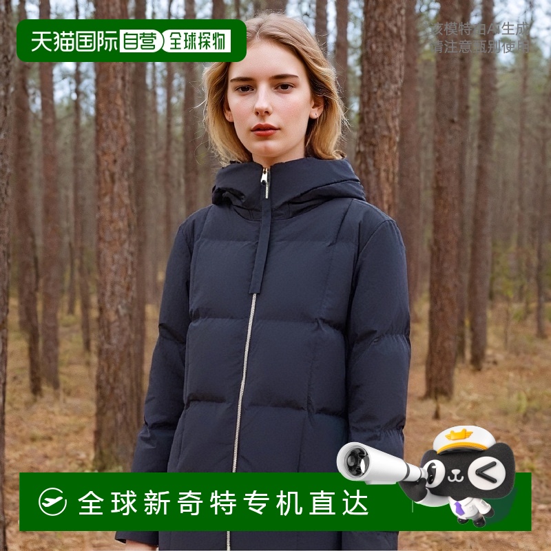 香港直邮Jil Sander 带衬垫拉链连帽羽绒服 J40AF0014-J70008